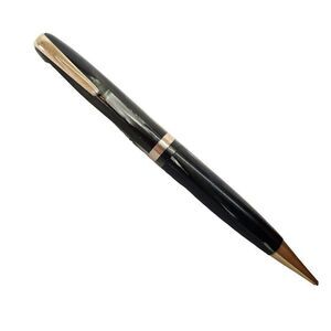 Vintage Moore Mechanical Pencil Black Gray Pearlescent Goldtone Trim